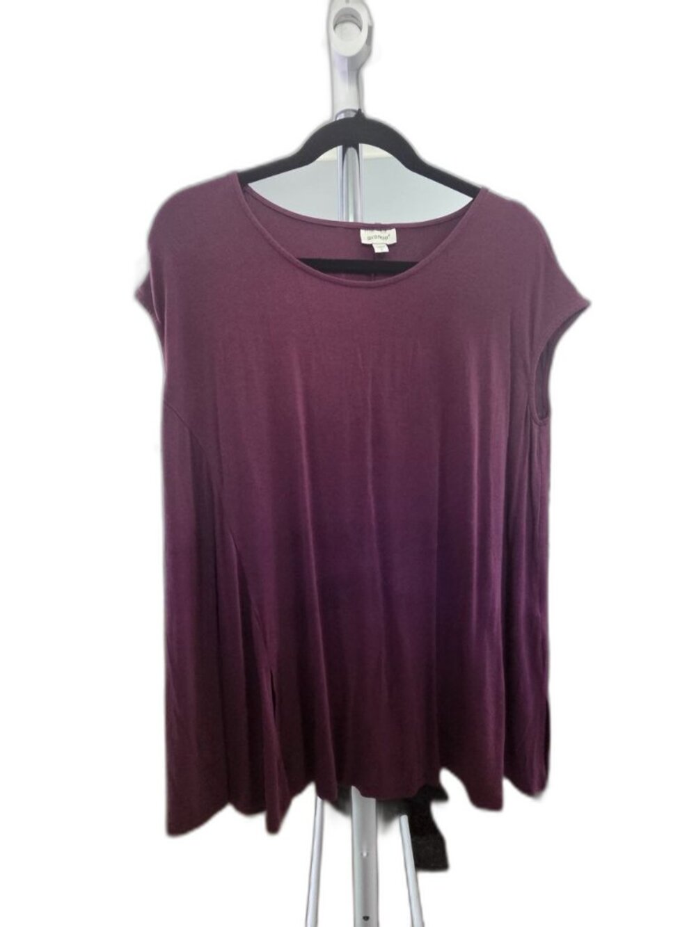 Avenue Eggplant Purple Swing Tunic Top Size 16 EUC
